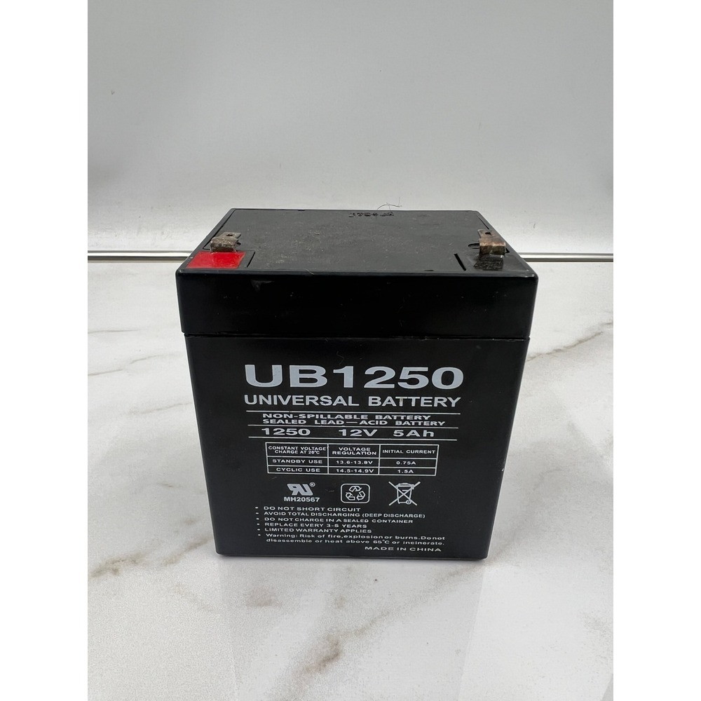 UB1250 Universal Battery 12V 5Ah Sealed Lead Acid Rechargeable